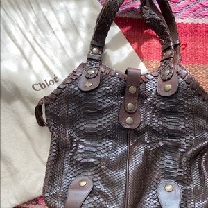 Authentic Chloe snakeskin bag